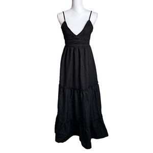 Say What? Black Spaghetti Strap Maxi Dress Size Small